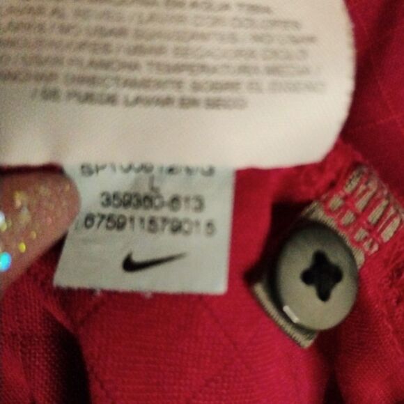 Tiger Woods Red Nike Short Sleeve Polo Shirt size Large Dri-Fit - Picture 12 of 14
